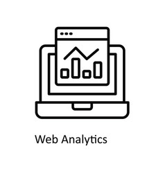 Web Analytics Outline Icon Design