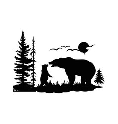 Bear Cub Silhouette Vector Images (over 300)