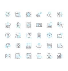 Business Strategy Linear Icons Set Innovation