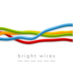 Isolated Bright Wires On White Background