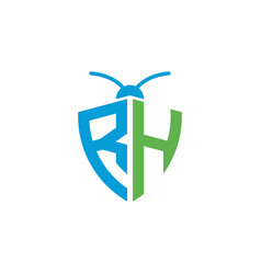 Letters Rh Pest Control Logo