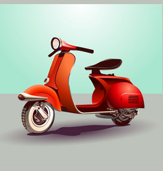 Red Moped Vintage