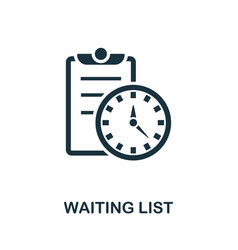 Waiting List Icon Simple Creative Element Filled