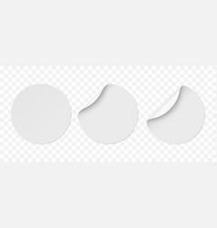 White Realistic Circle Paper Stickers