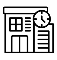 Building Self Isolation Icon Outline Home