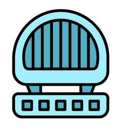 Food Waffle Maker Icon Flat