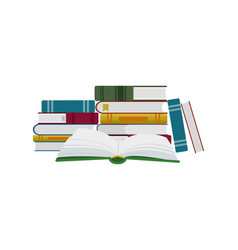 Stack Of Books Open Book Education Concept