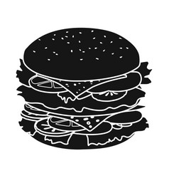 Isolated Object Of Bun And Burger Icon Web