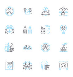 Digital Advancements Linear Icons Set Innovation