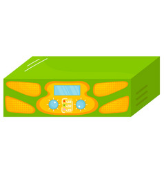 Green Flying Spaceship With Orange Details Toy