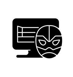 Online Wrestling Games Black Glyph Icon