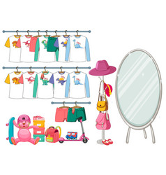 Children Clothes Hanging On Clothes Rack