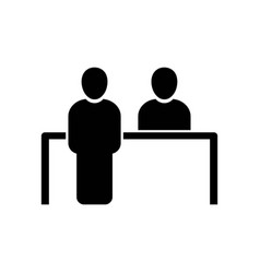 Customer Service Desk Icon Simple Design