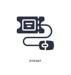 Eticket Icon On White Background Simple Element