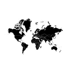 World map isolated Royalty Free Vector Image - VectorStock