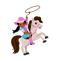 Cowgirl Riding A Horse With Lasso