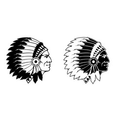 Native American Face Silhouette