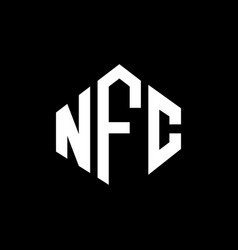 Nfc Letter Logo Design With Polygon Shape