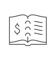 Accounting Ledger Line Outline Icon