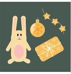 Christmas Rabbit Decor