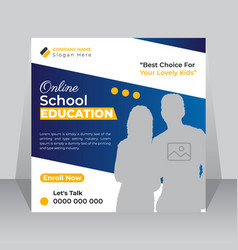 Kids School Admission Social Media Post Design