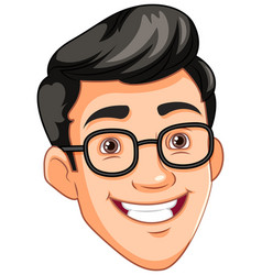 Man Wearing Glasses Smiling Head