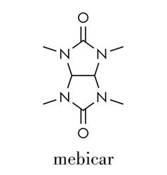 Mebicar Anxiolytic Drug Molecule Skeletal Formula