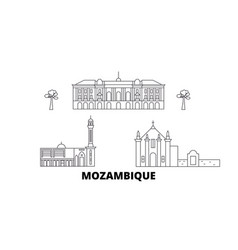 Mozambique Line Travel Skyline Set