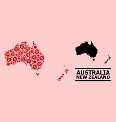 Map Australia And New Zealand - Composition