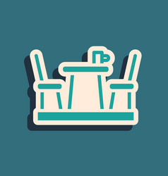 Green French Cafe Icon Isolated