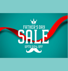 Ribbon Style Fathers Day Banner With Sale Offer