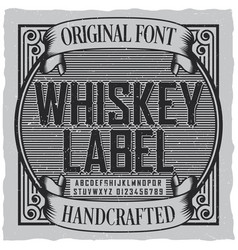 Whiskey Label Font Poster