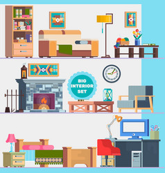 Warehouse interior big room with boxes on pallet Vector Image