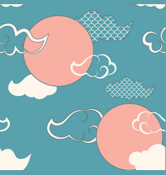 Chinese Seamless Patterns With Oriental Clouds On Vector Image Chinese Seamless Patterns With Oriental Clouds On Vector Image