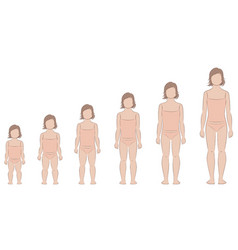 Girl Figure At Different Ages