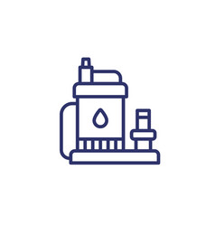 Sump Pump Line Icon On White