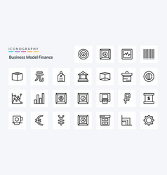 25 Finance Line Icon Pack