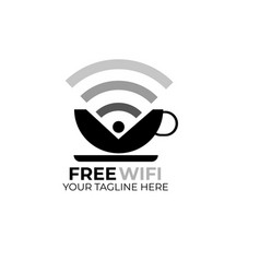 Internet Cafe Logo Template Free Wifi Area