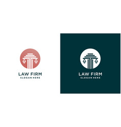 Lawyer Logo Idea With Creative Element Concept