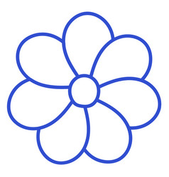 Simple Stroke Seven Petals Flower High Quality