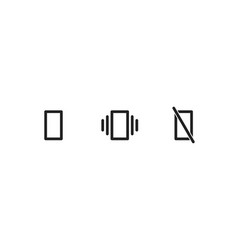 Vibrate Smartphone Simple Line Icon Set Call