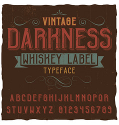 Vintage Darkness Whiskey Poster