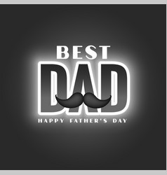 Best Dad Happy Fathers Day Glowing Poster With