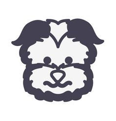 Cute Little Dog Mascot Pure Breed Head