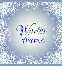 Ice Crystals Frame Design Border With Frosted