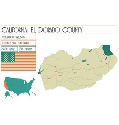 Large And Detailed Map Of El Dorado County