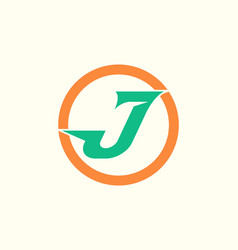 J Letter Circle Logo