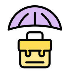 Liability Case Umbrella Icon Flat