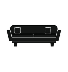 Lobby Sofa Black Simple Icon Isolated