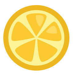 Yellow Lemon Slice On A White Background